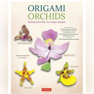 NEW NWT NIB Tuttle Origami Orchids Flowers Paper Models Book Kit Set Spring HTF